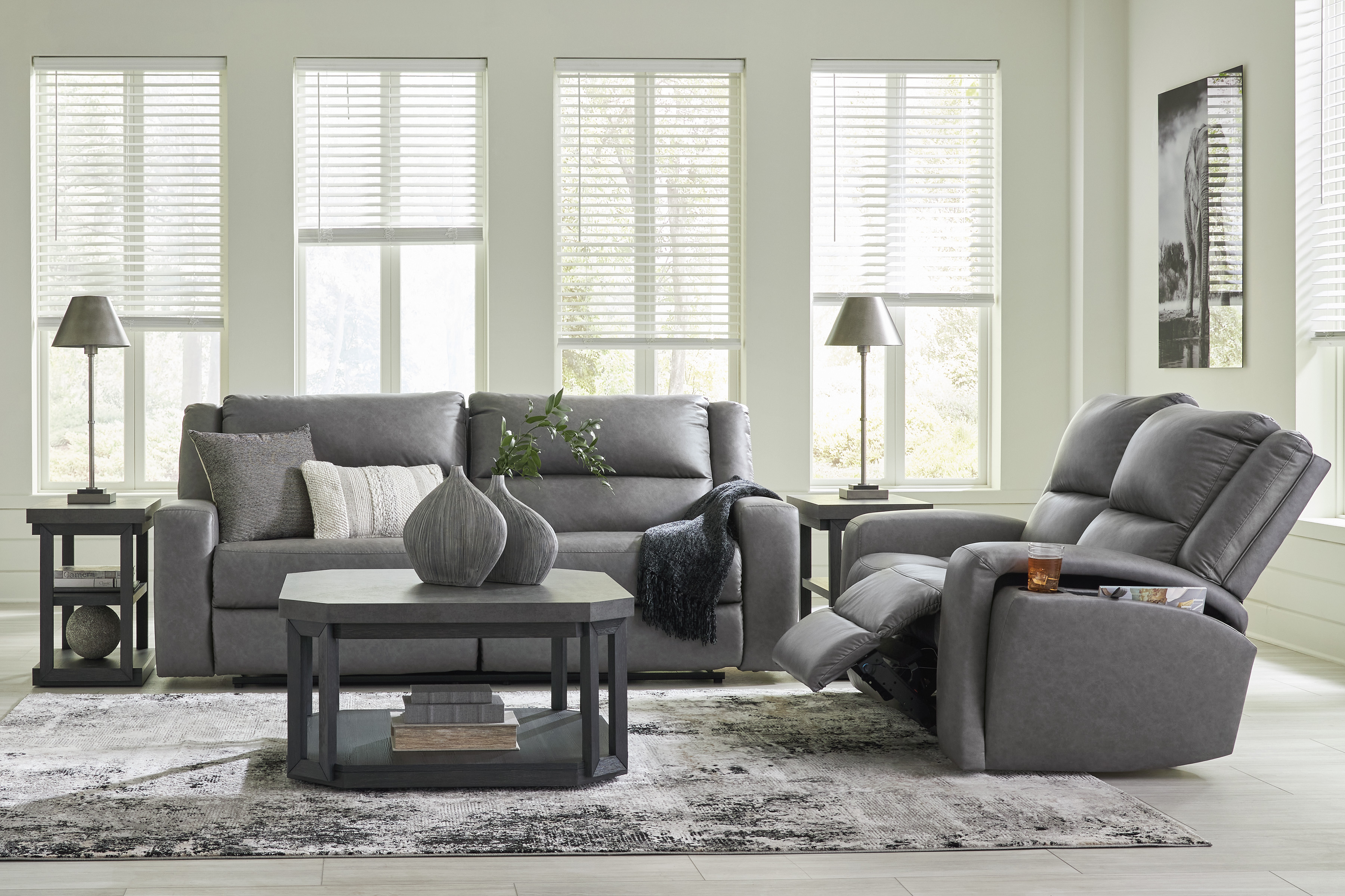 Sofa and loveseat set at Superior Rent To Own.